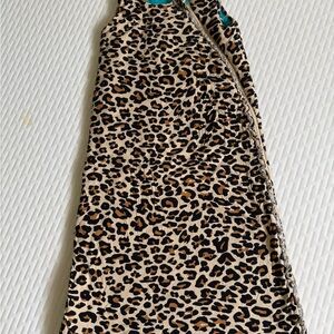 Posh Peanut Leopard Print Sleeveless Sleeping Bag- Beige, Black, Brown